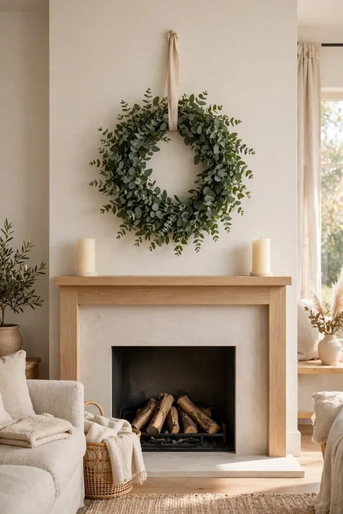 Wreath Above Mantel