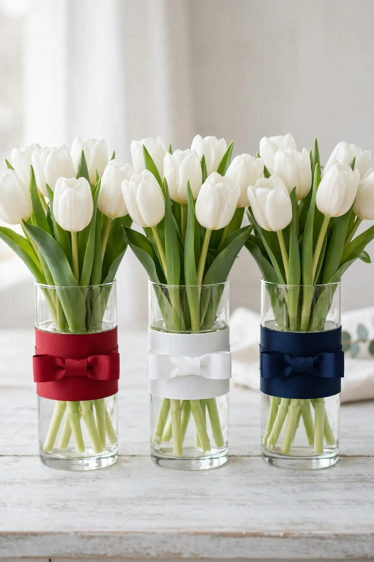 Ribbon-Wrapped Vases