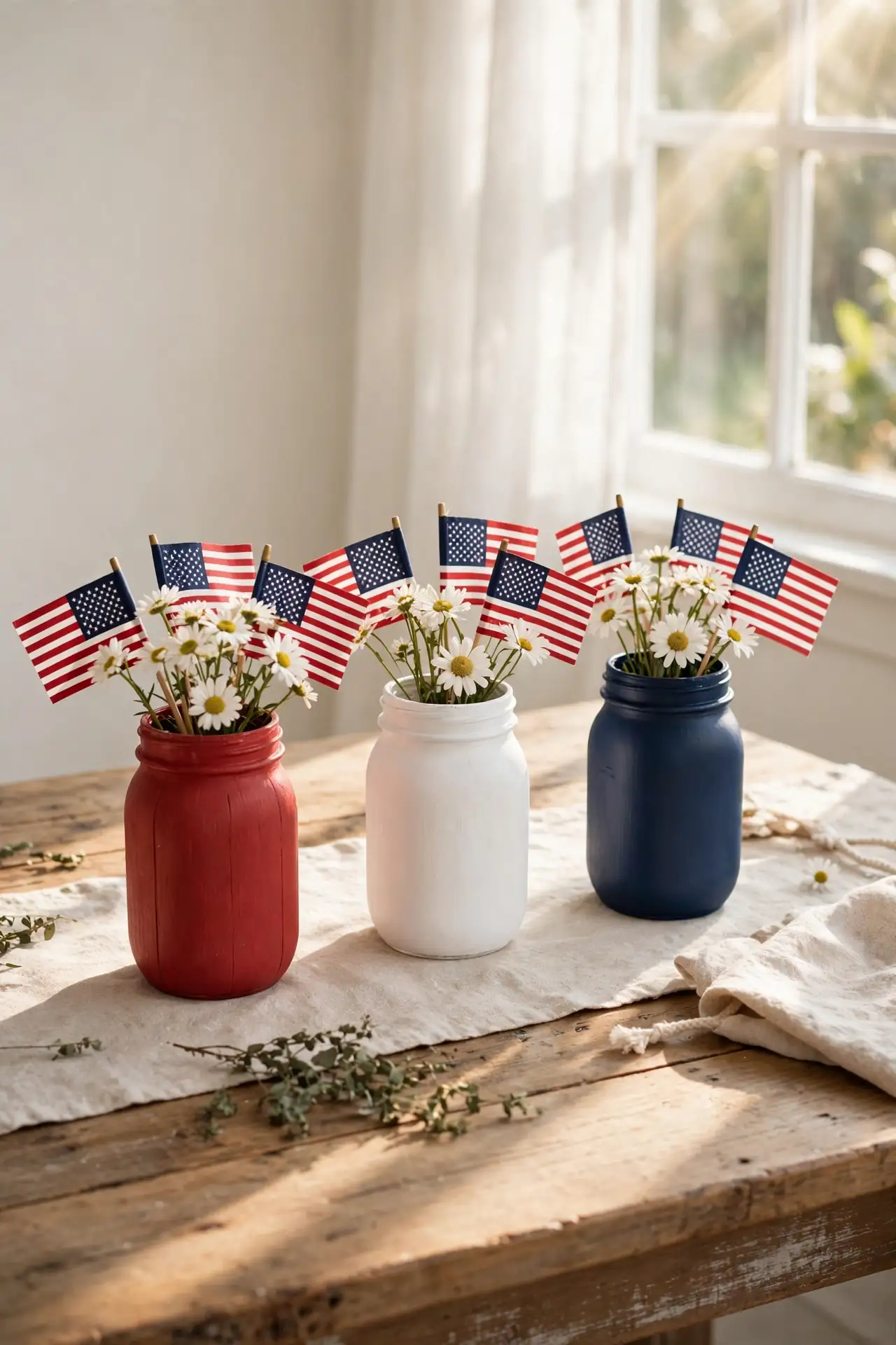 Star-Spangled Mason Jars