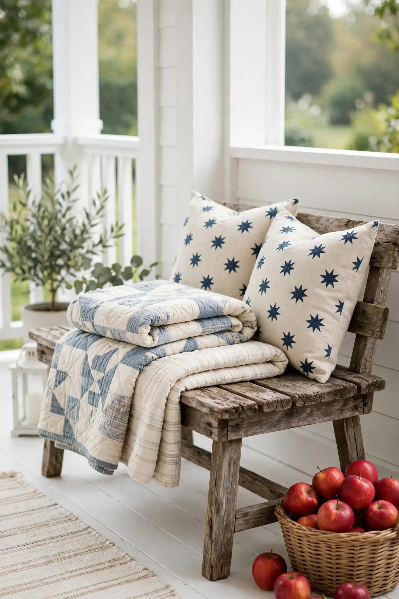Rustic Bench Styling