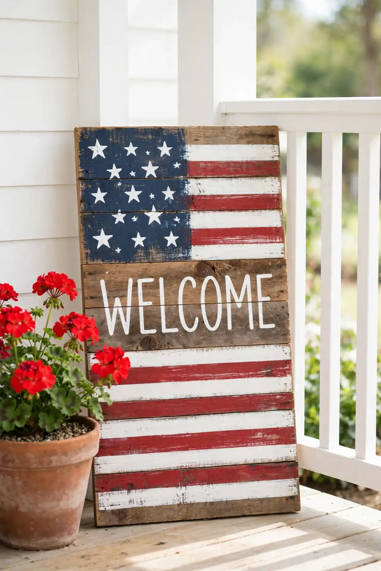 Wooden Sign Welcome