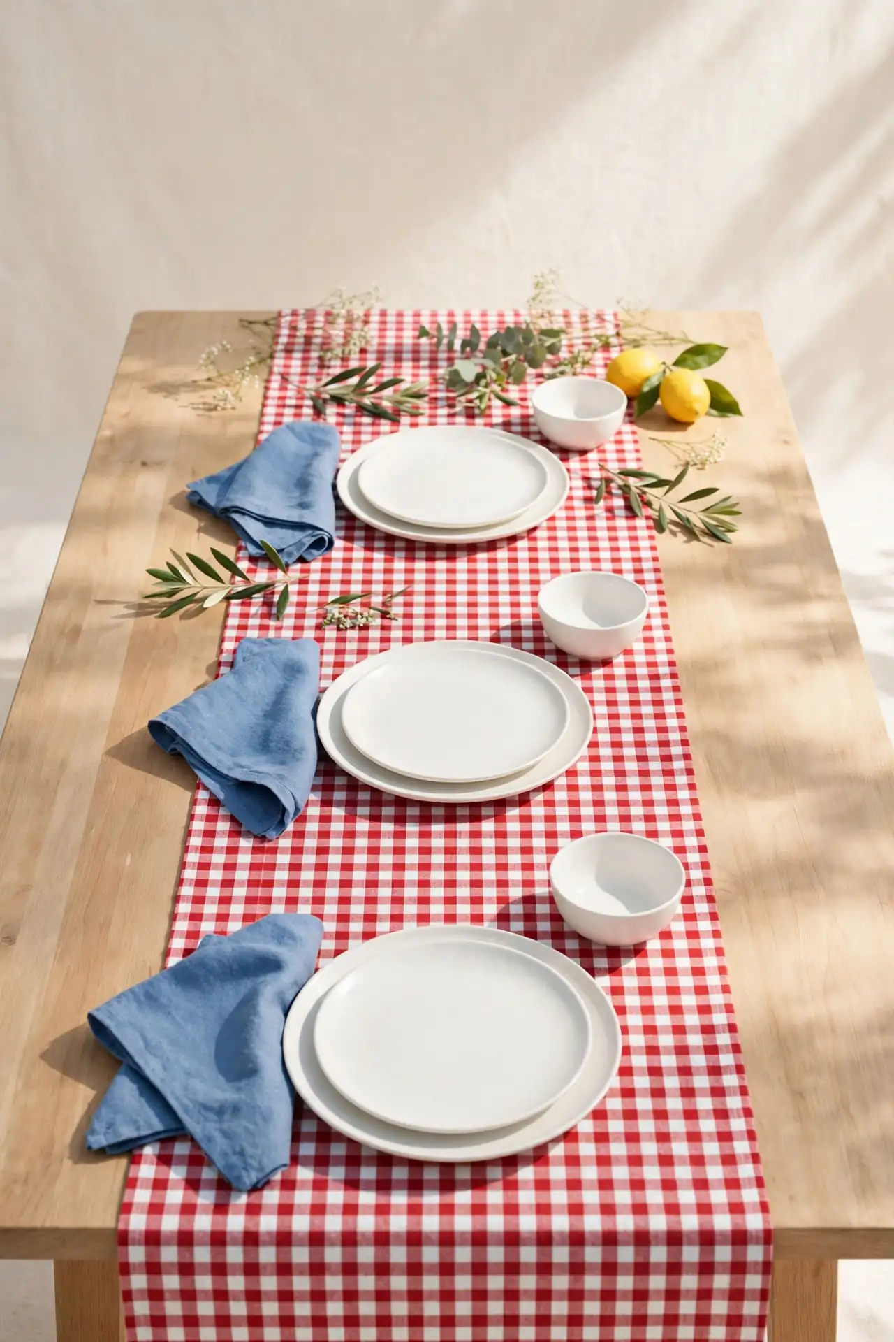 Gingham Table Runner