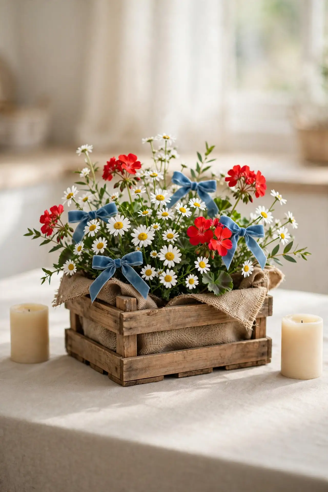 Rustic Crate Centerpiece