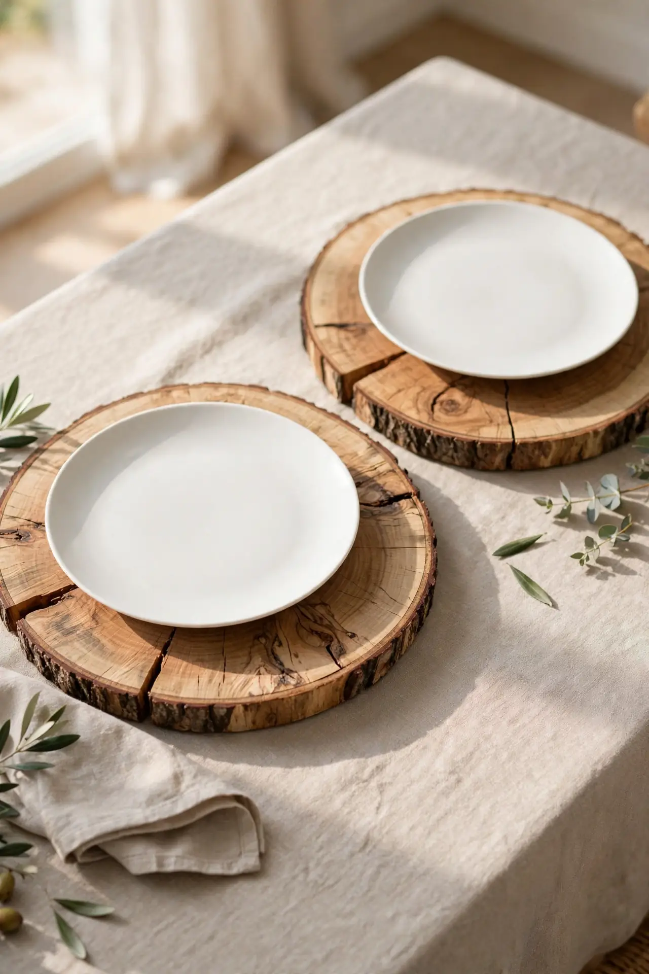 Wood Slice Chargers
