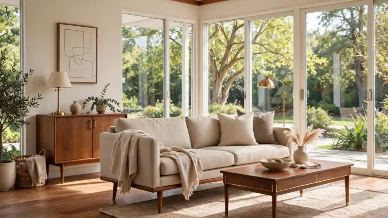 mid century modern living room ideas (featured)