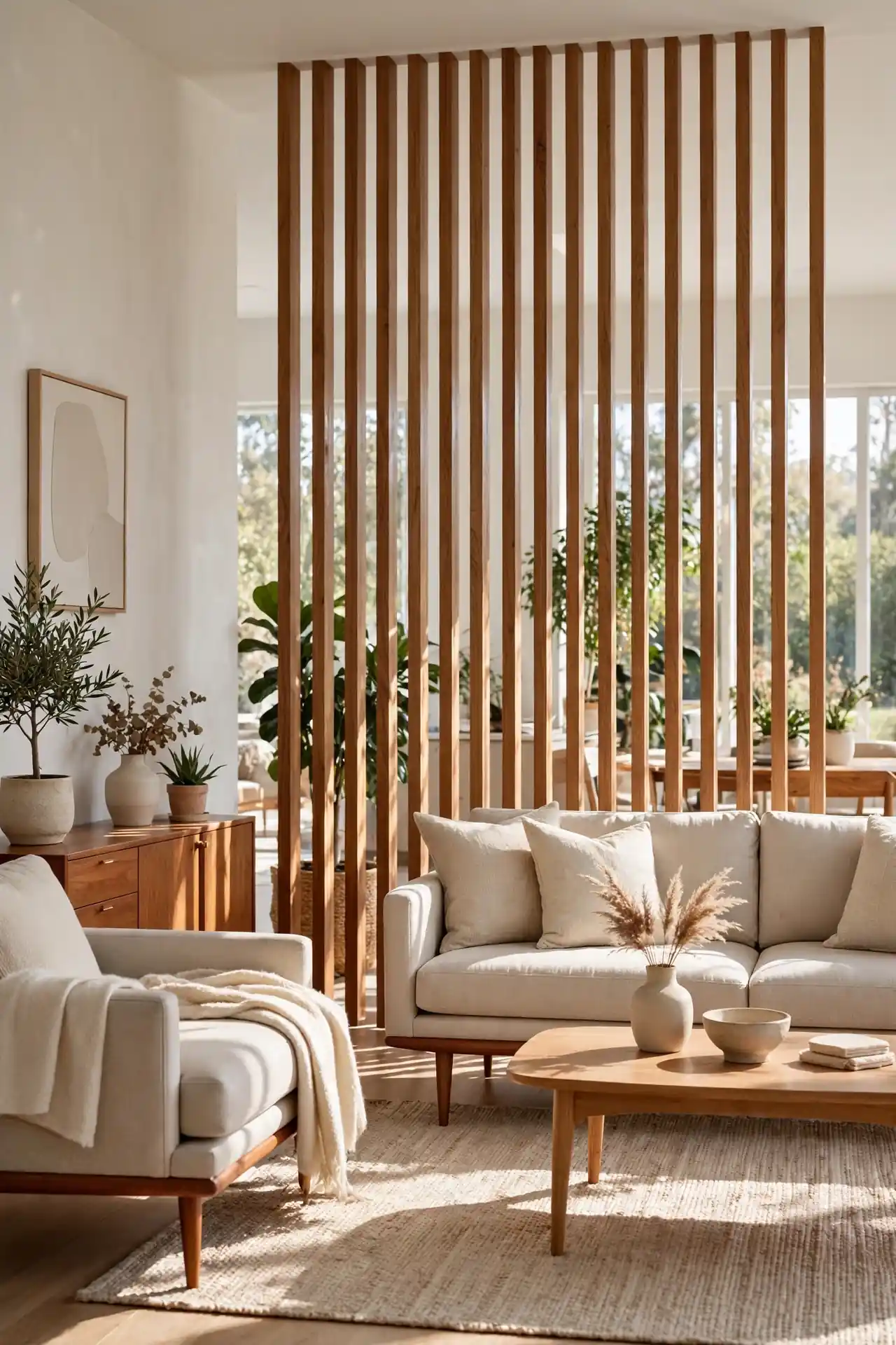 Slatted Wood Divider