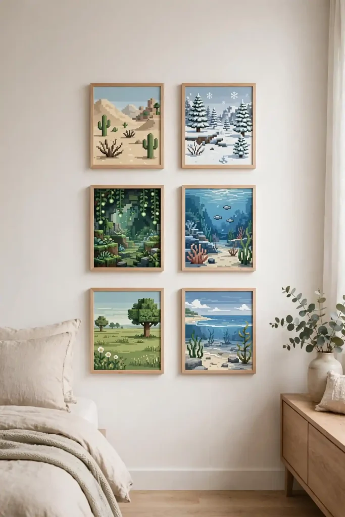 Biome Themed Gallery Wall