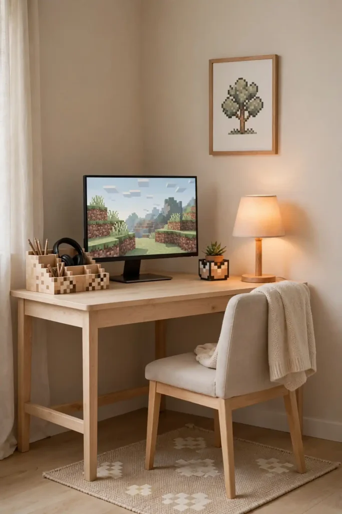 minecraft bedroom ideas Gaming Desk Zone