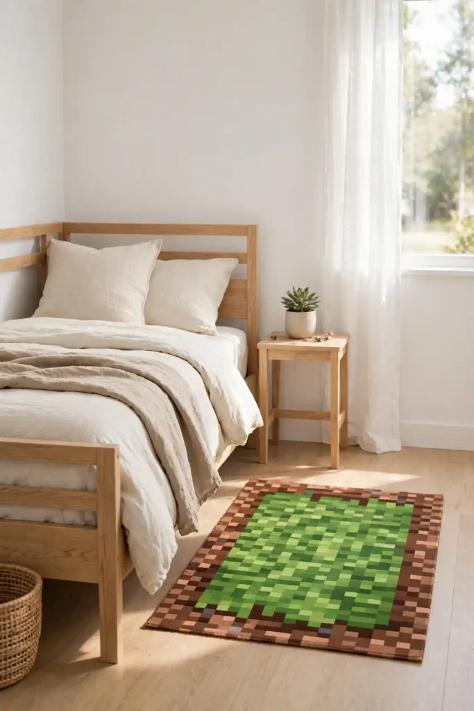 Grass Block Bedside Rug