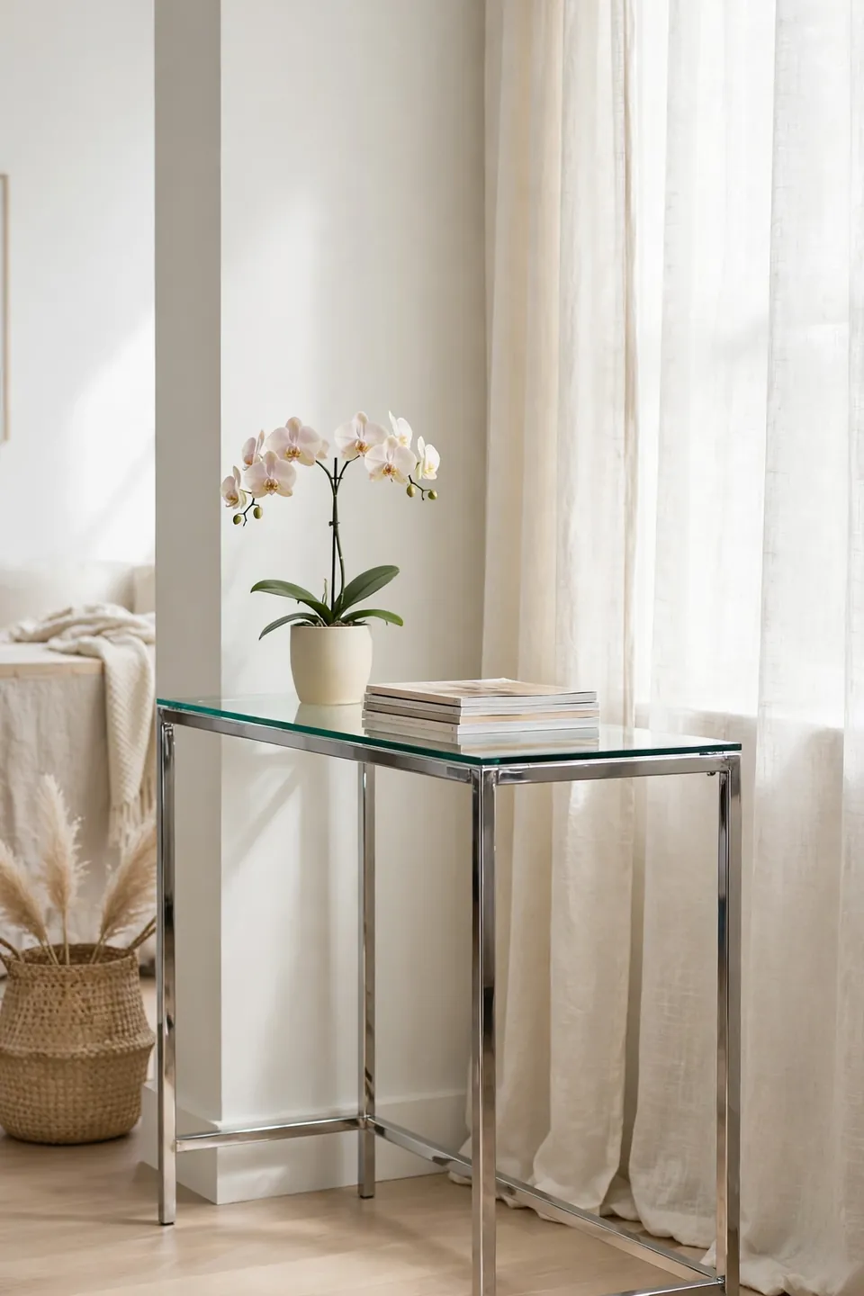 Glass Top Console
