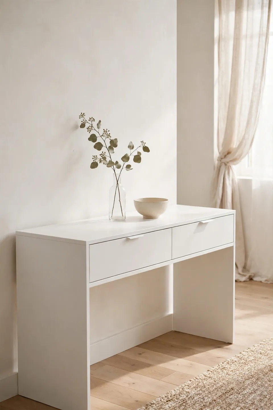 Minimalist White Console