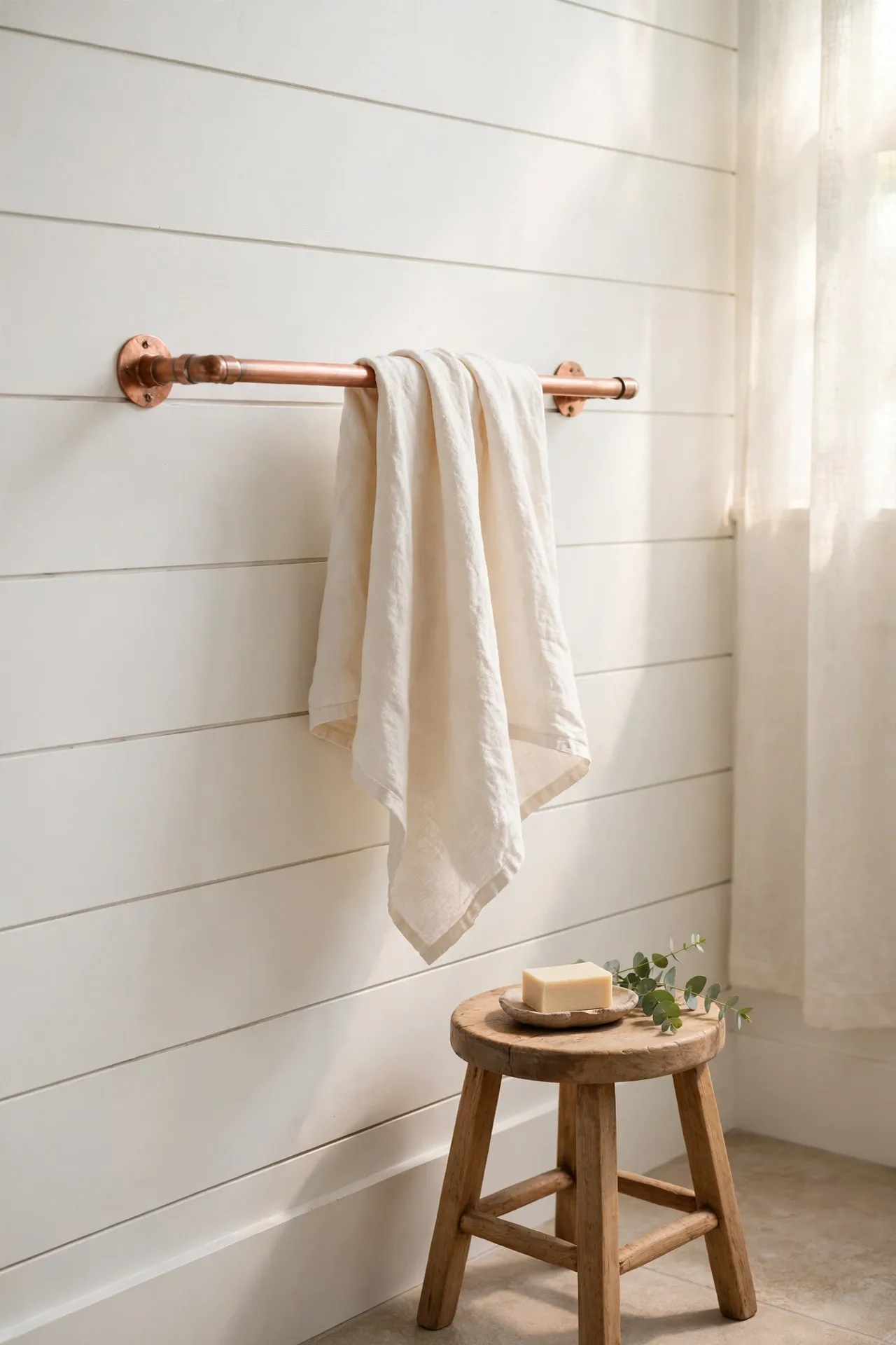 Copper Pipe Towel Bar