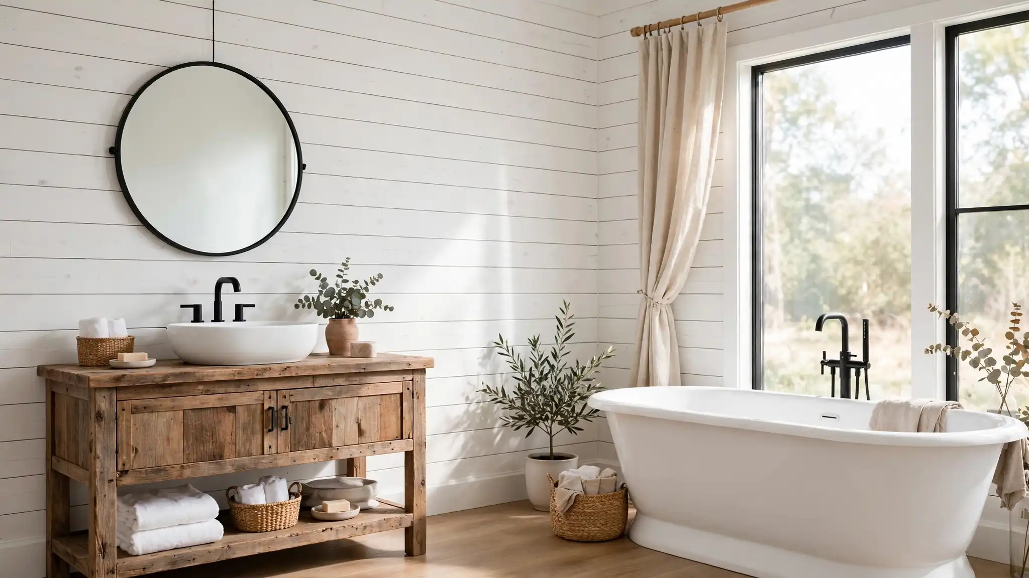 modern farmhouse bathroom decorating ideas