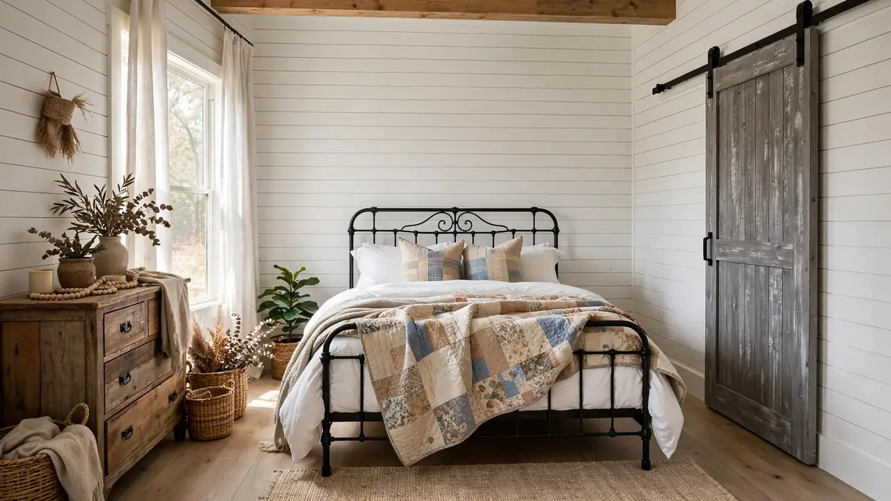 modern farmhouse bedroom storage ideas