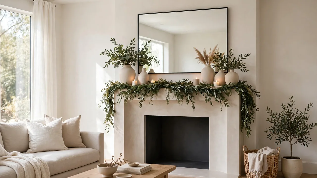 modern fireplace mantel decorating ideas
