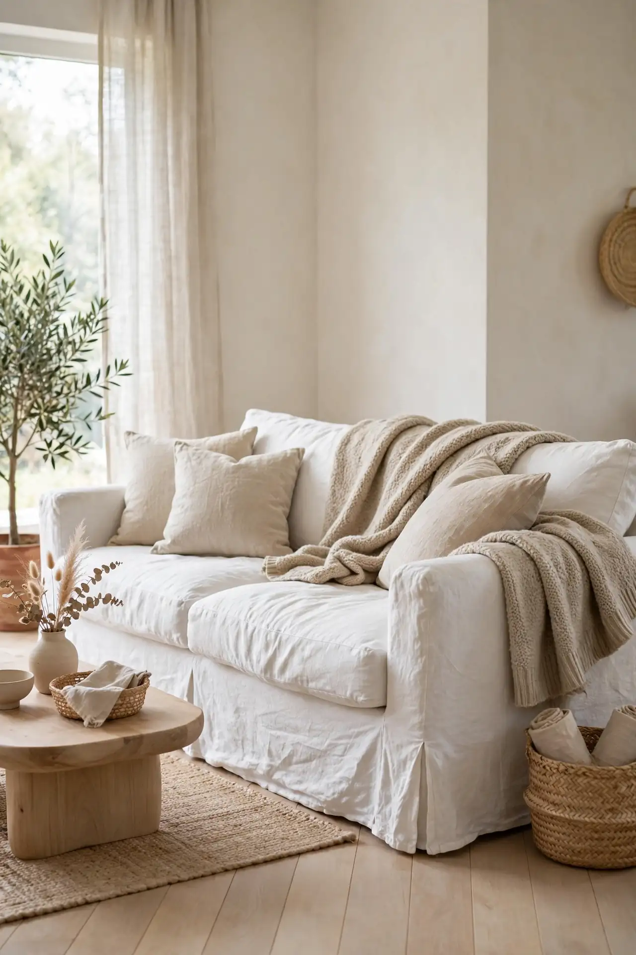 Linen Slipcover Sofa