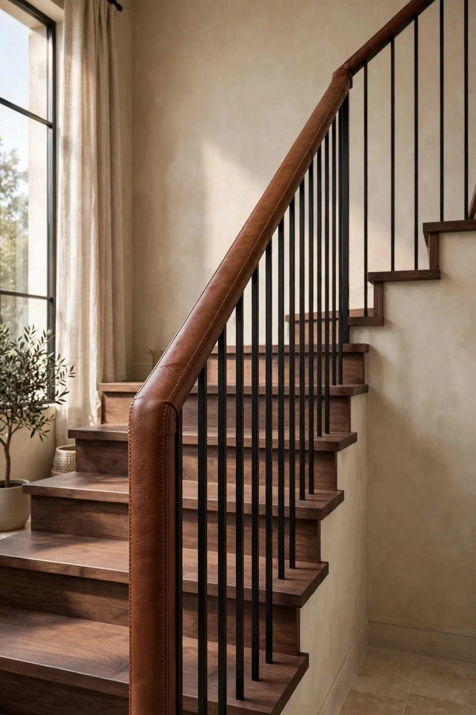 Leather Wrapped Rails