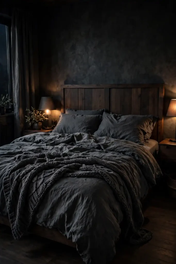 Charcoal Linen Bedding