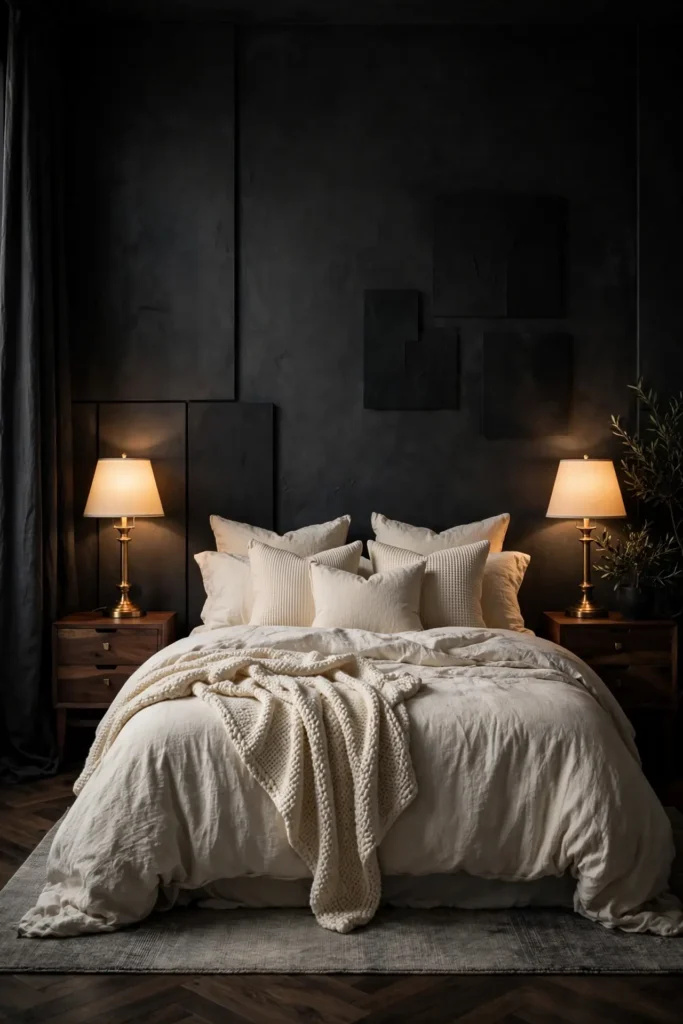 Charcoal Painted Walls