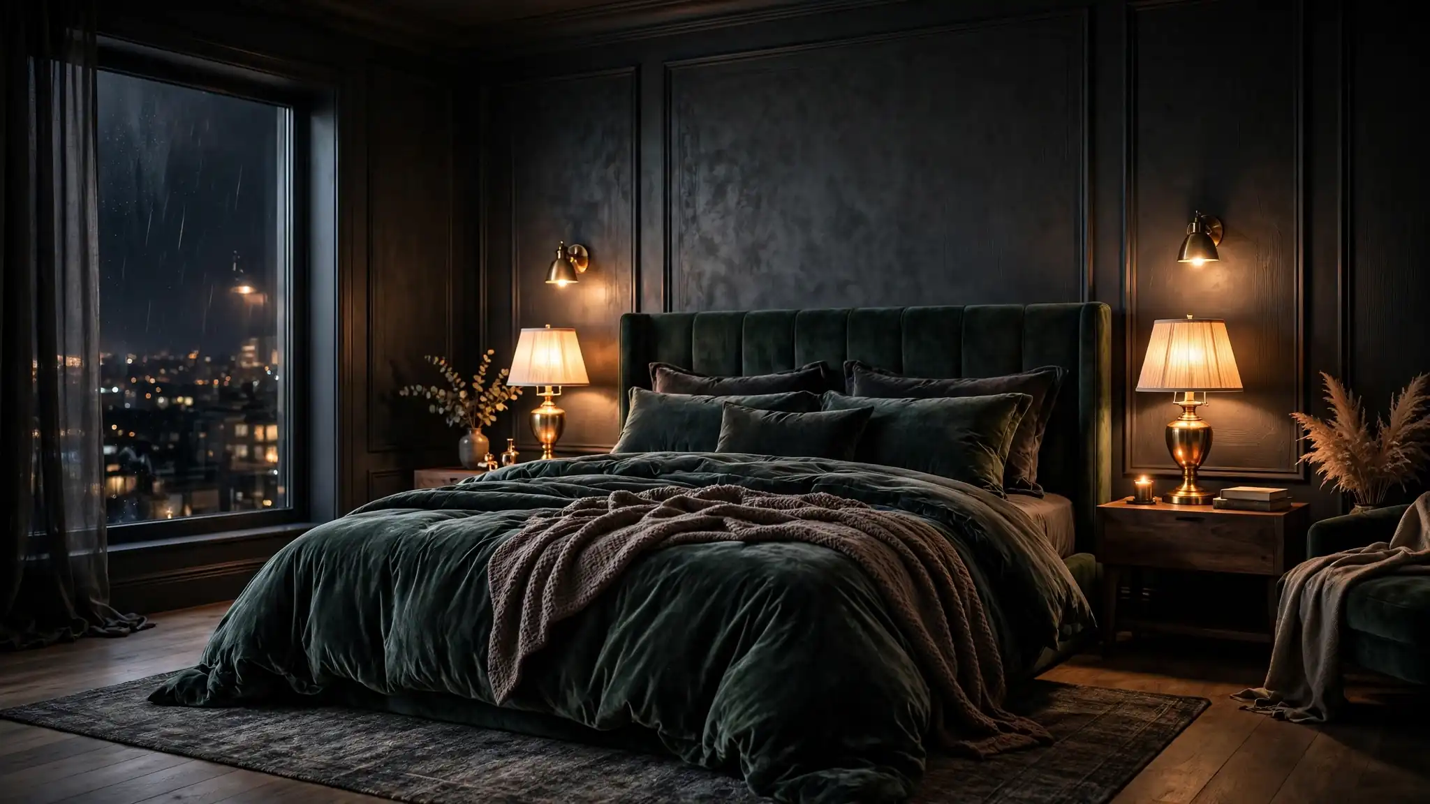 moody bedrooms
