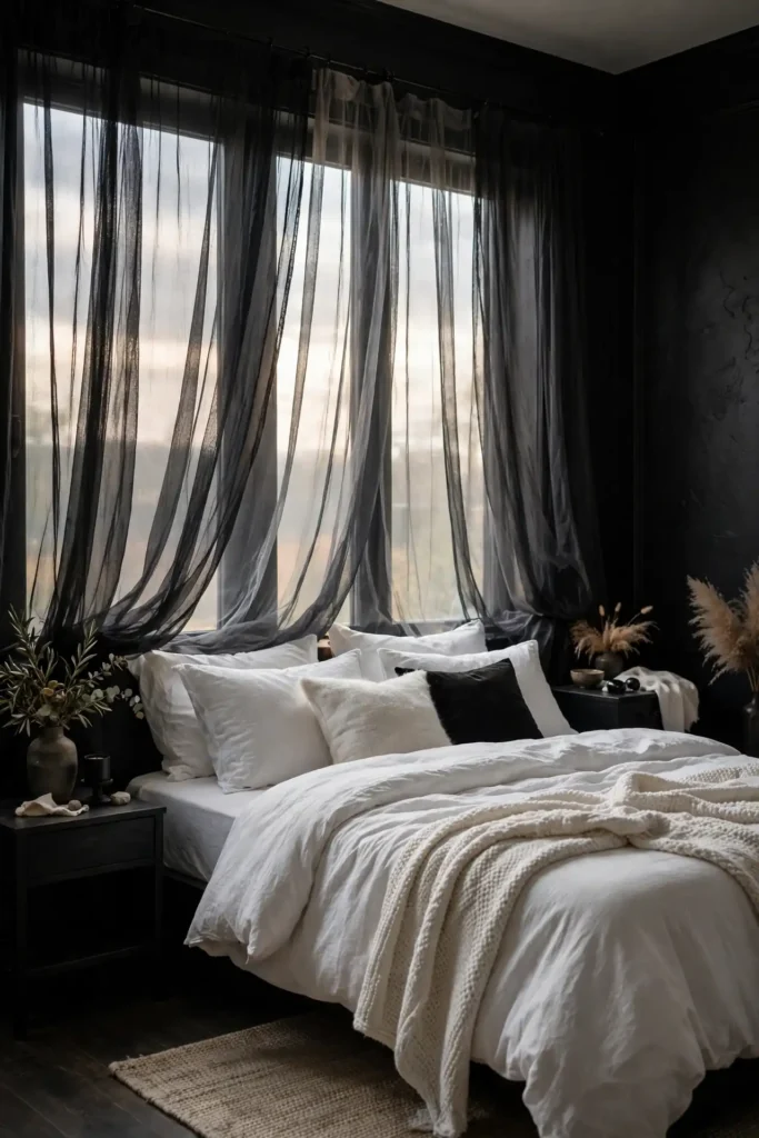 Sheer Dark Curtains