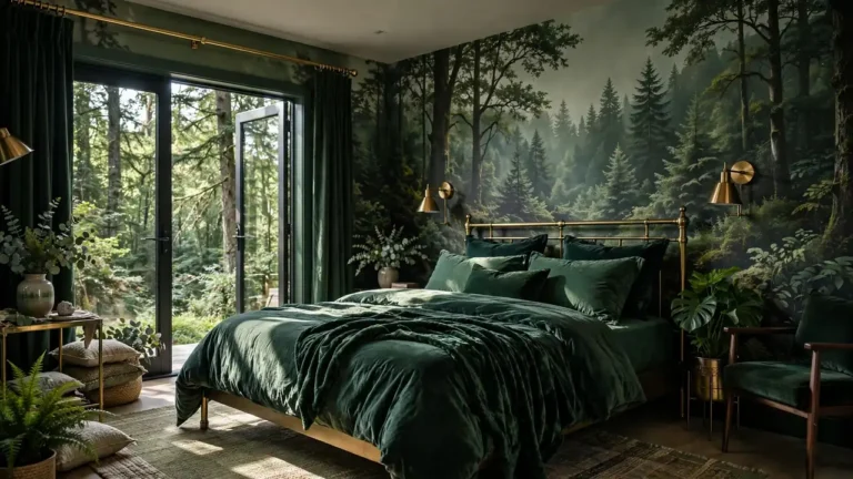 moody green bedroom ideas