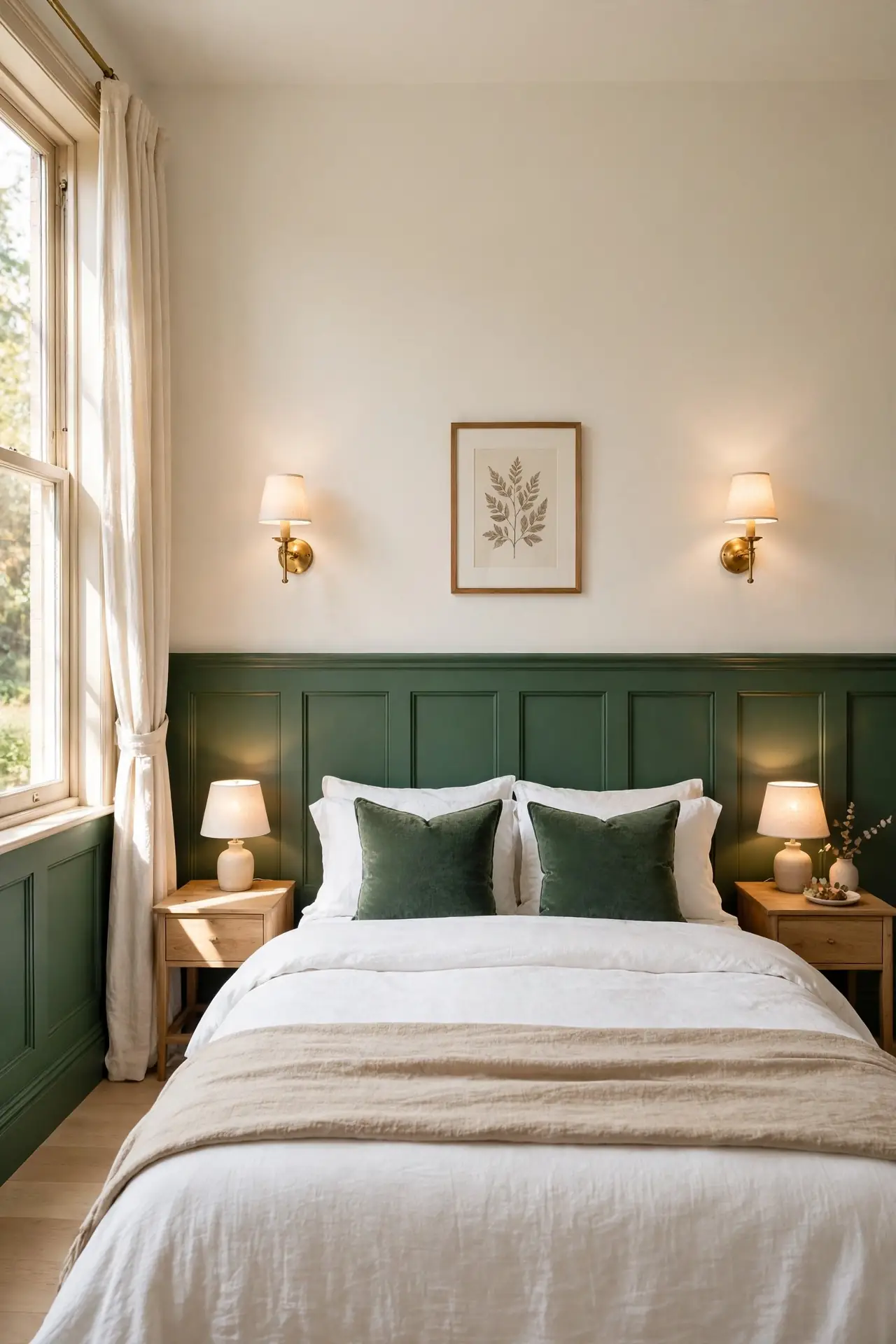 Deep Green Wainscoting