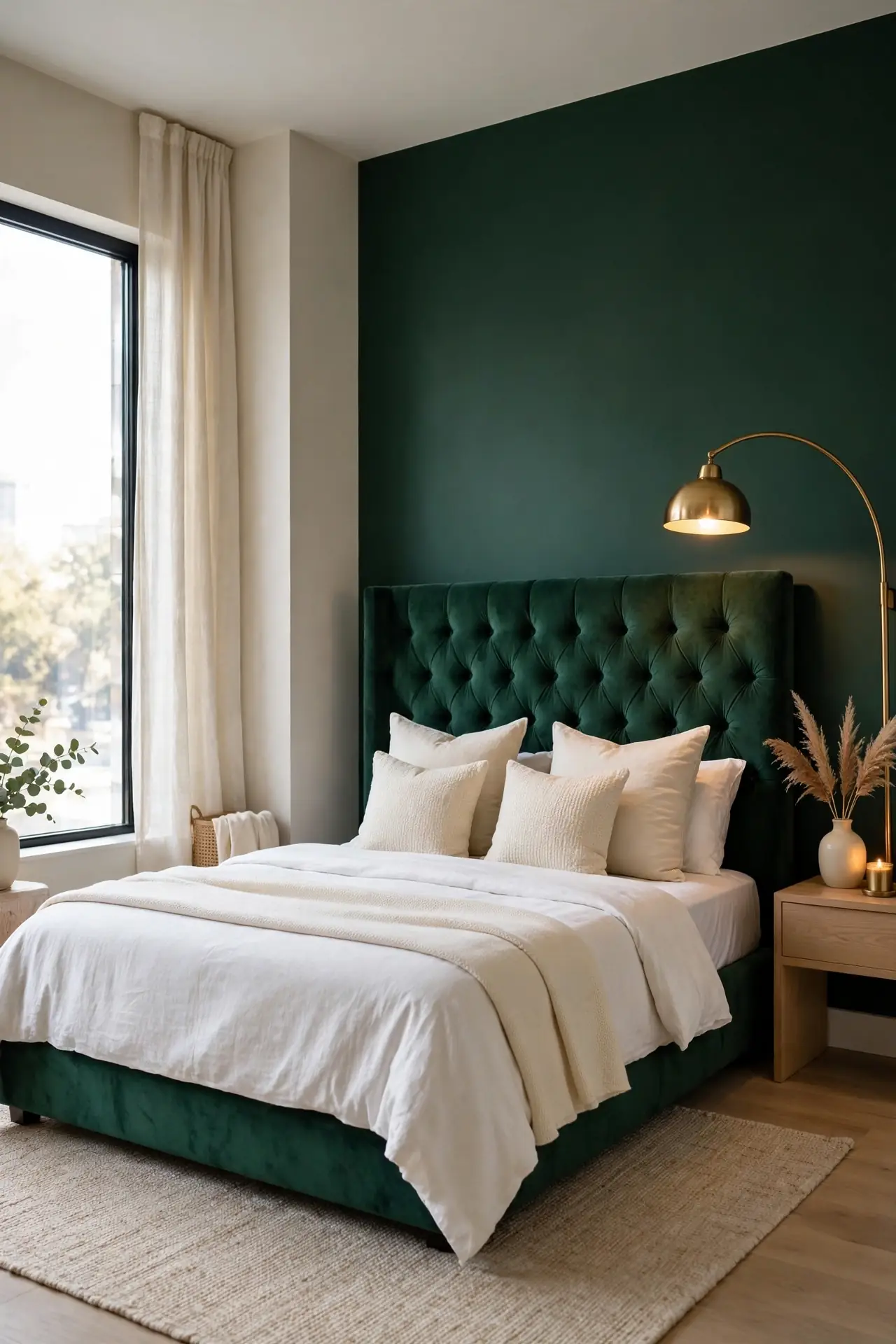 Emerald Velvet Bed