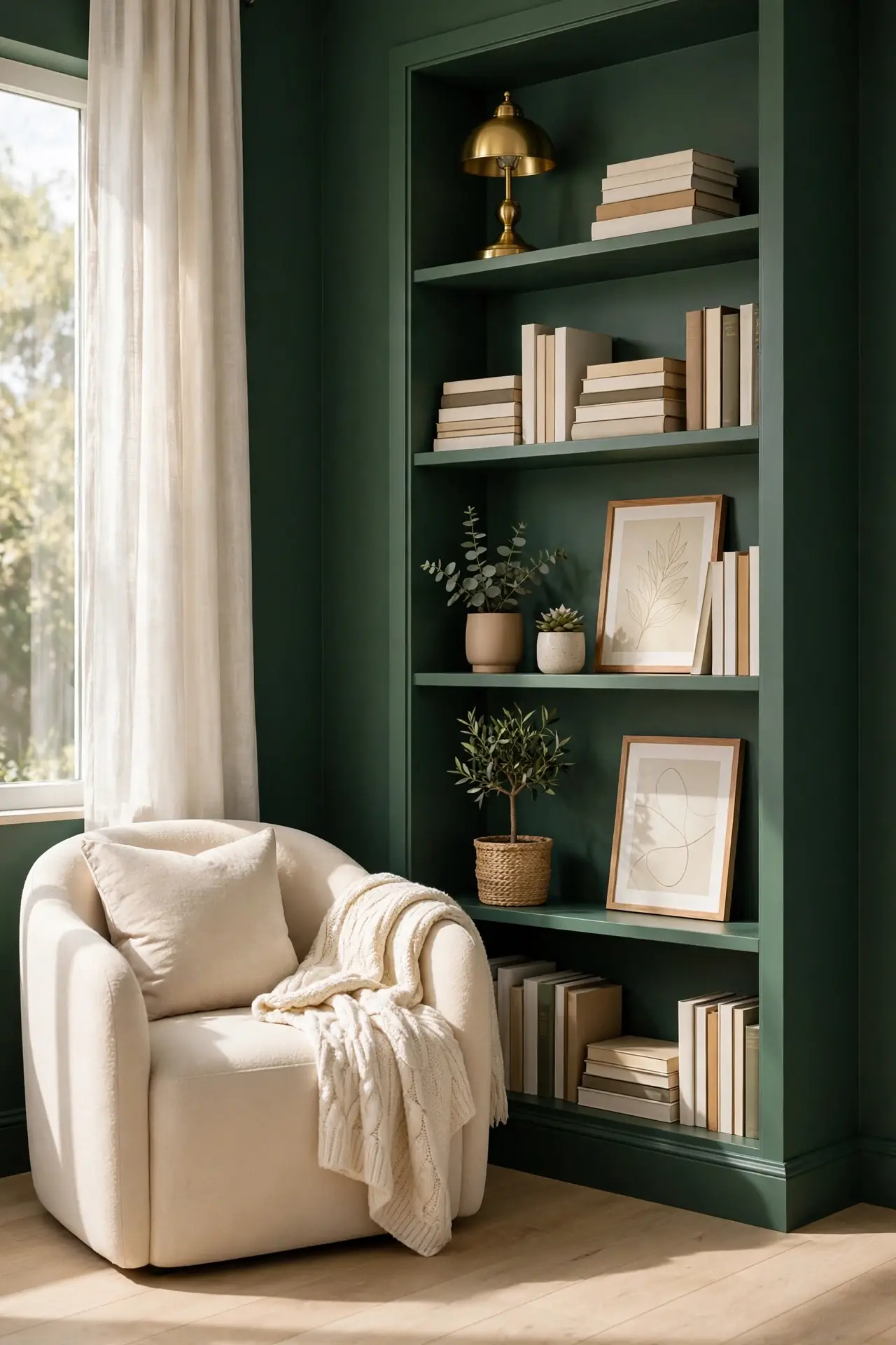 Green Bookcase Nook