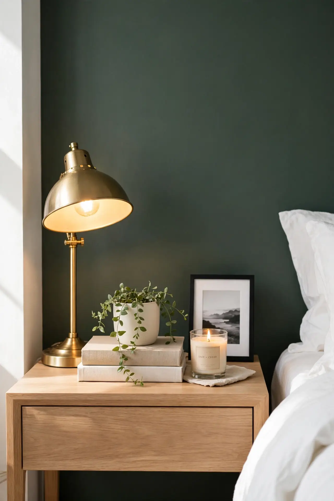 Patterned Nightstand Setup