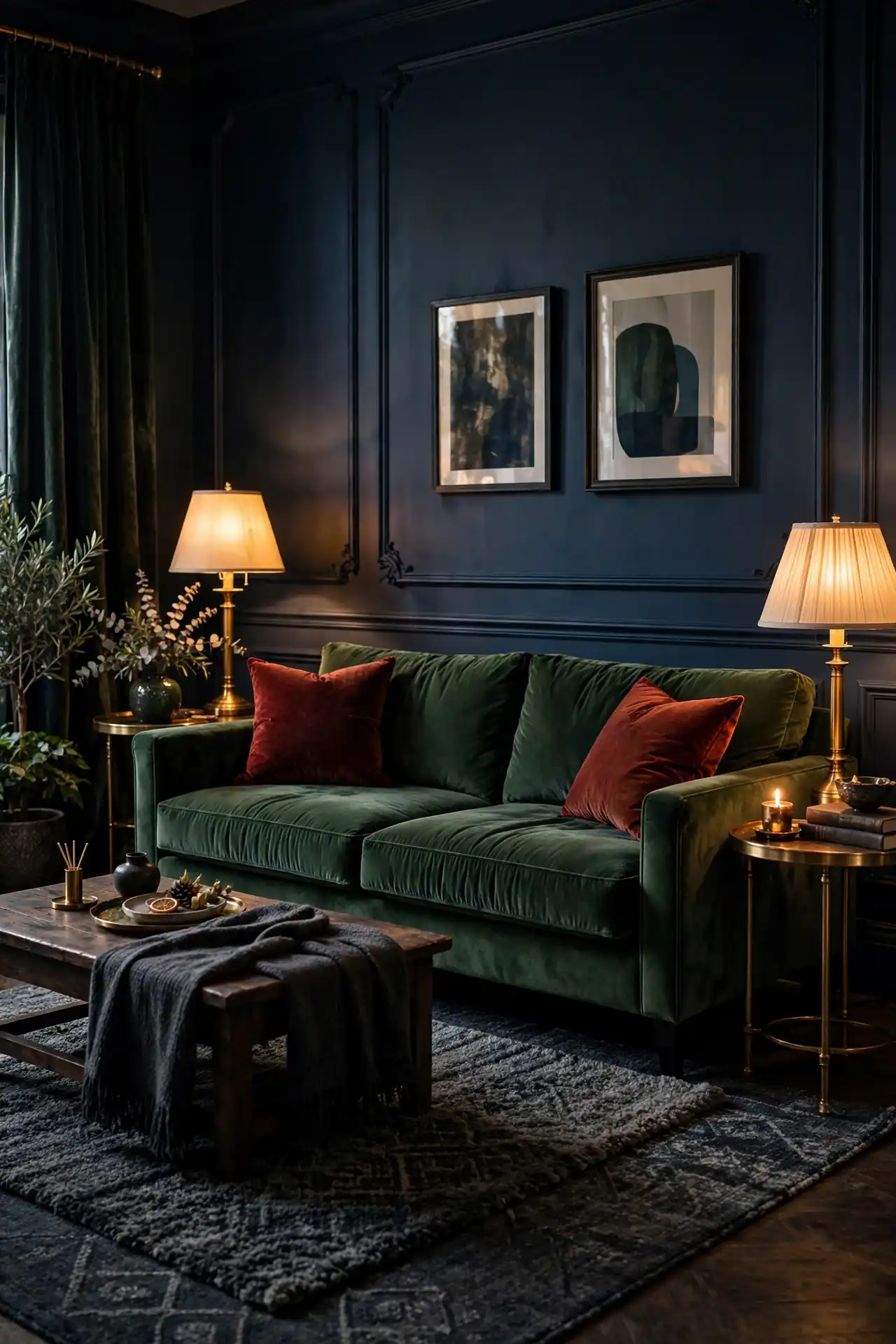 Velvet Sofa Statement