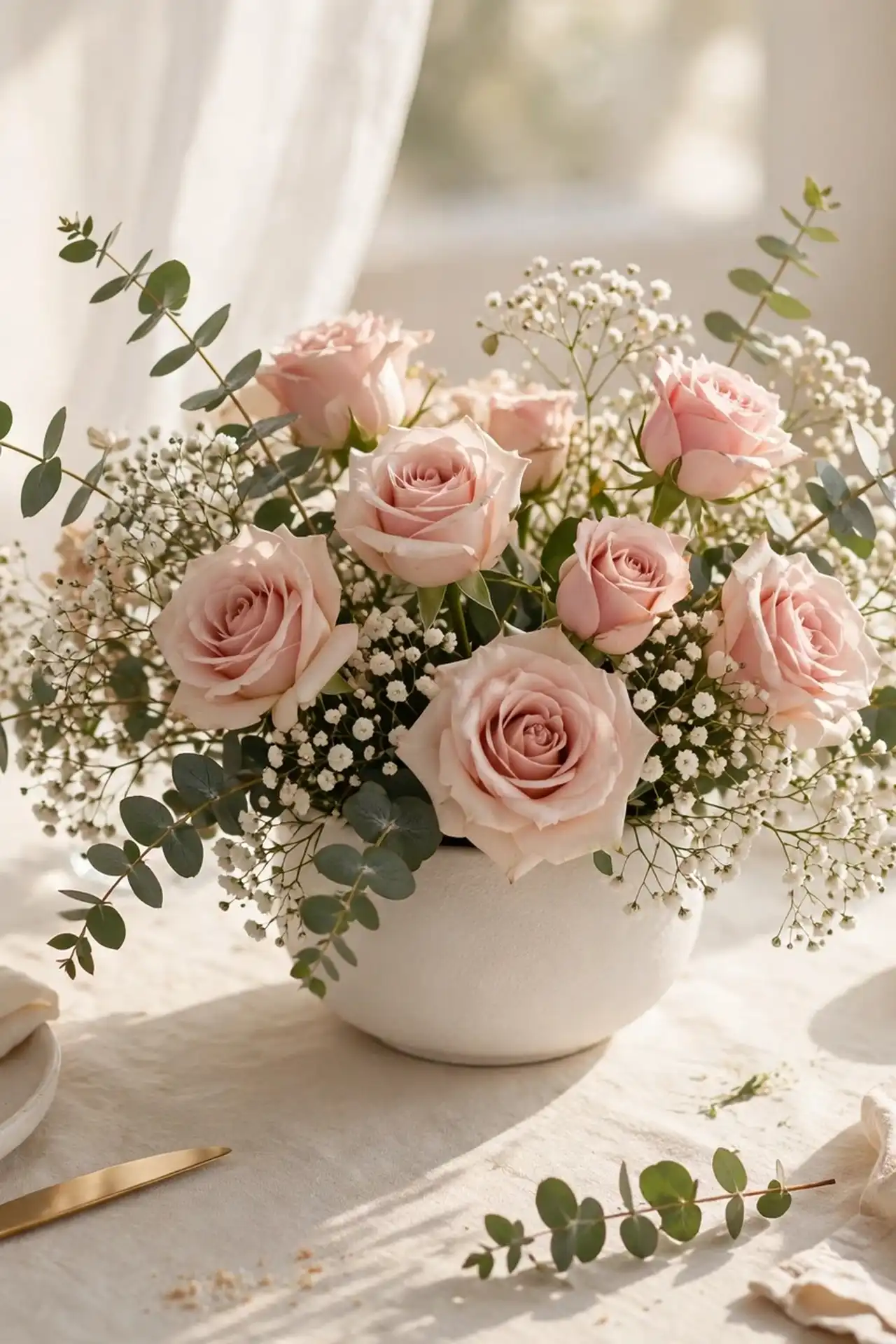 Blush Rose Centerpiece