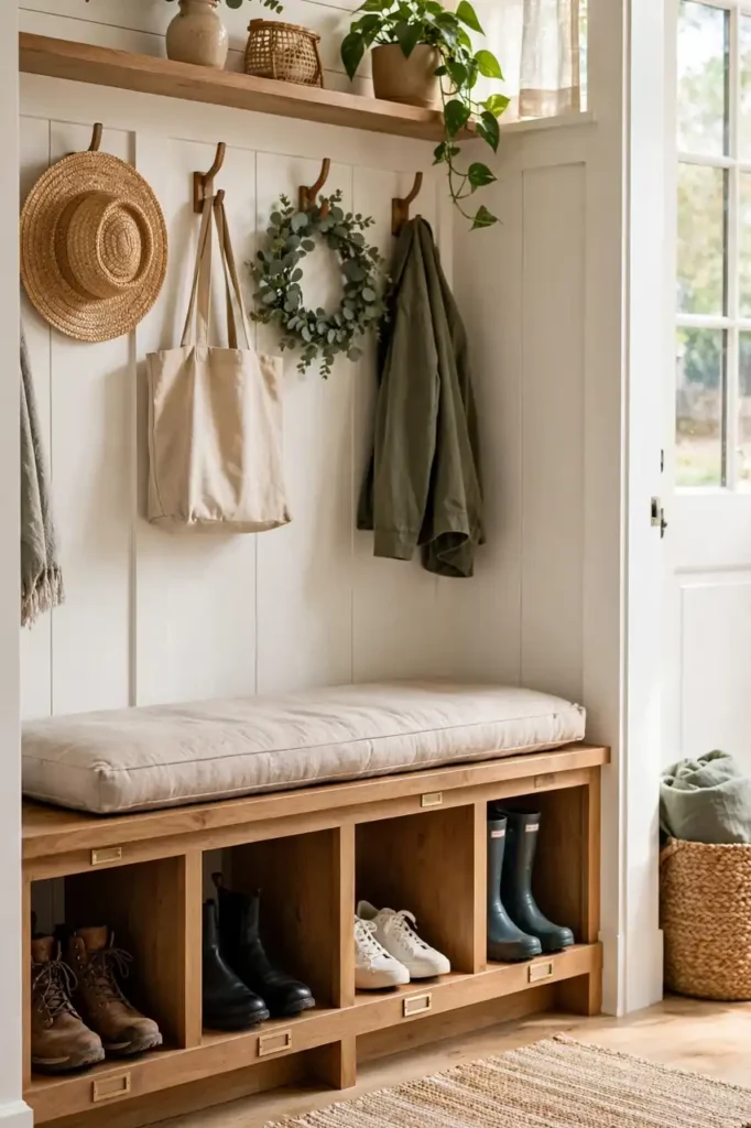 Built-In Cubby Bench