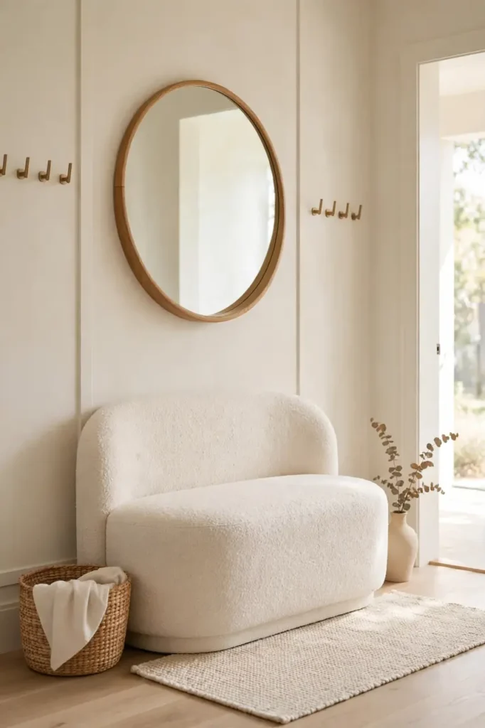 Curved Boucle Seat