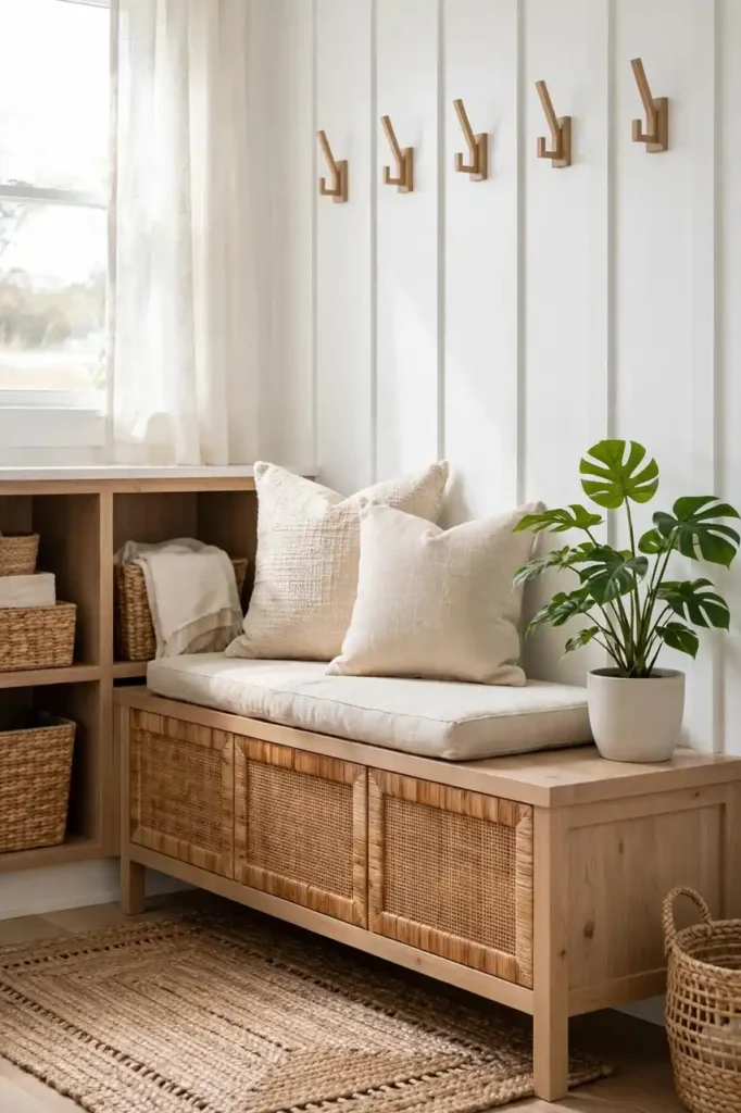 Rattan Panel Bench