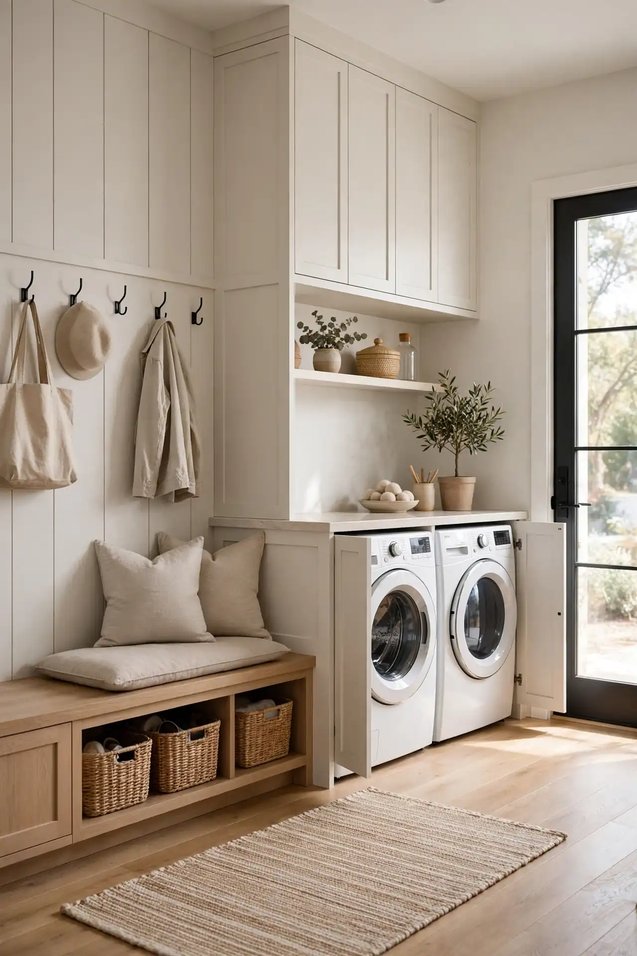 Entry Bench Washer Wall