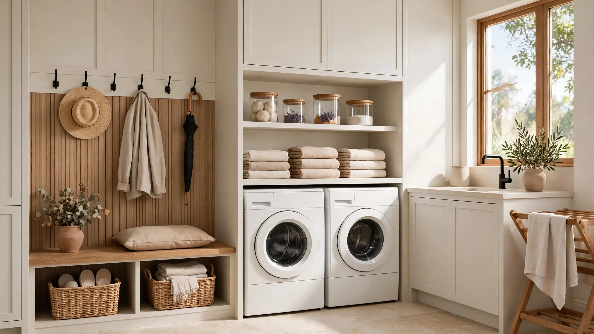 mudroom laundry room combo ideas