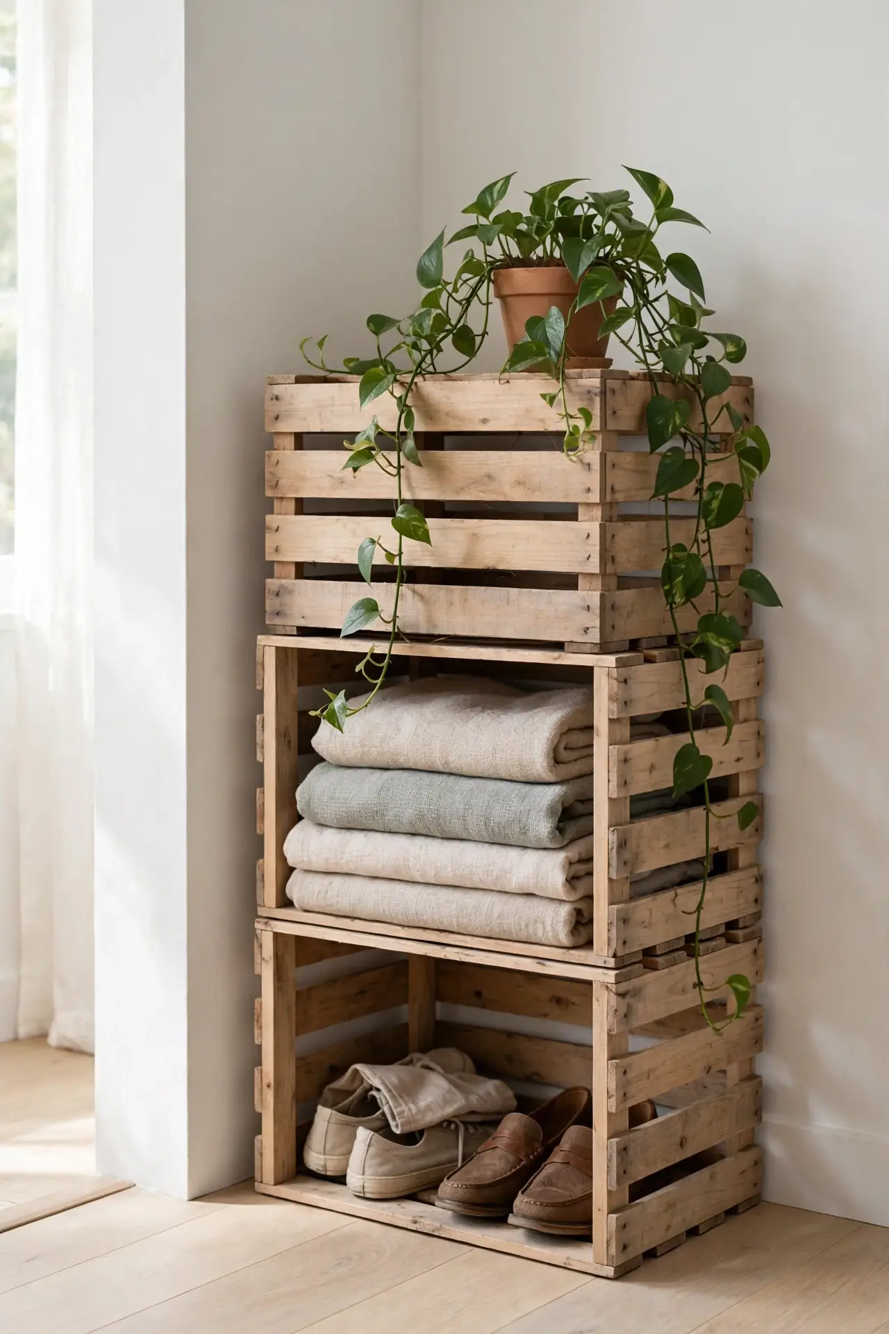 Stacked Crate Towers