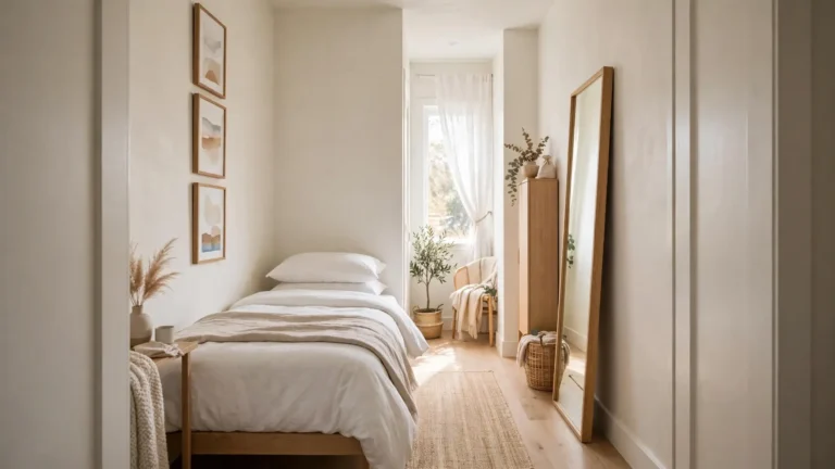 narrow bedroom decor pieces