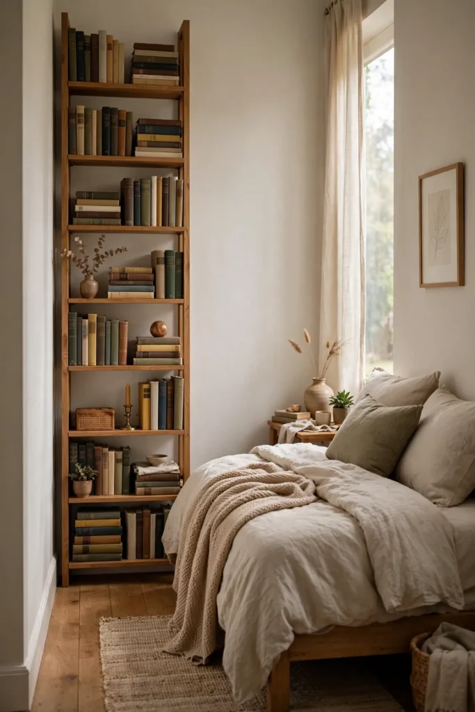 Slim Bookshelf Tower