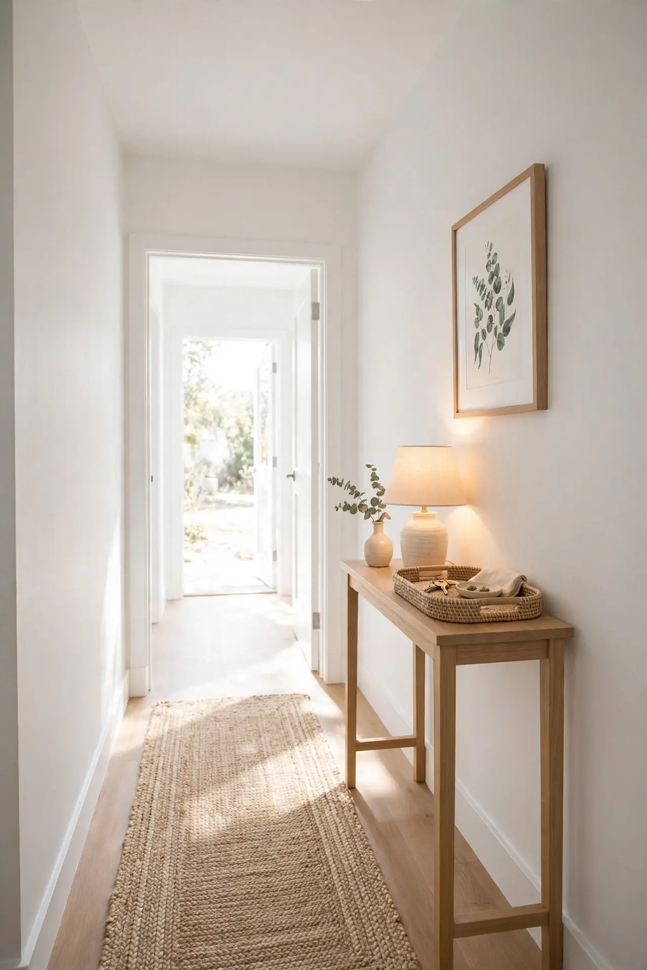 Slim Console Table for narrow hallway decorating ideas