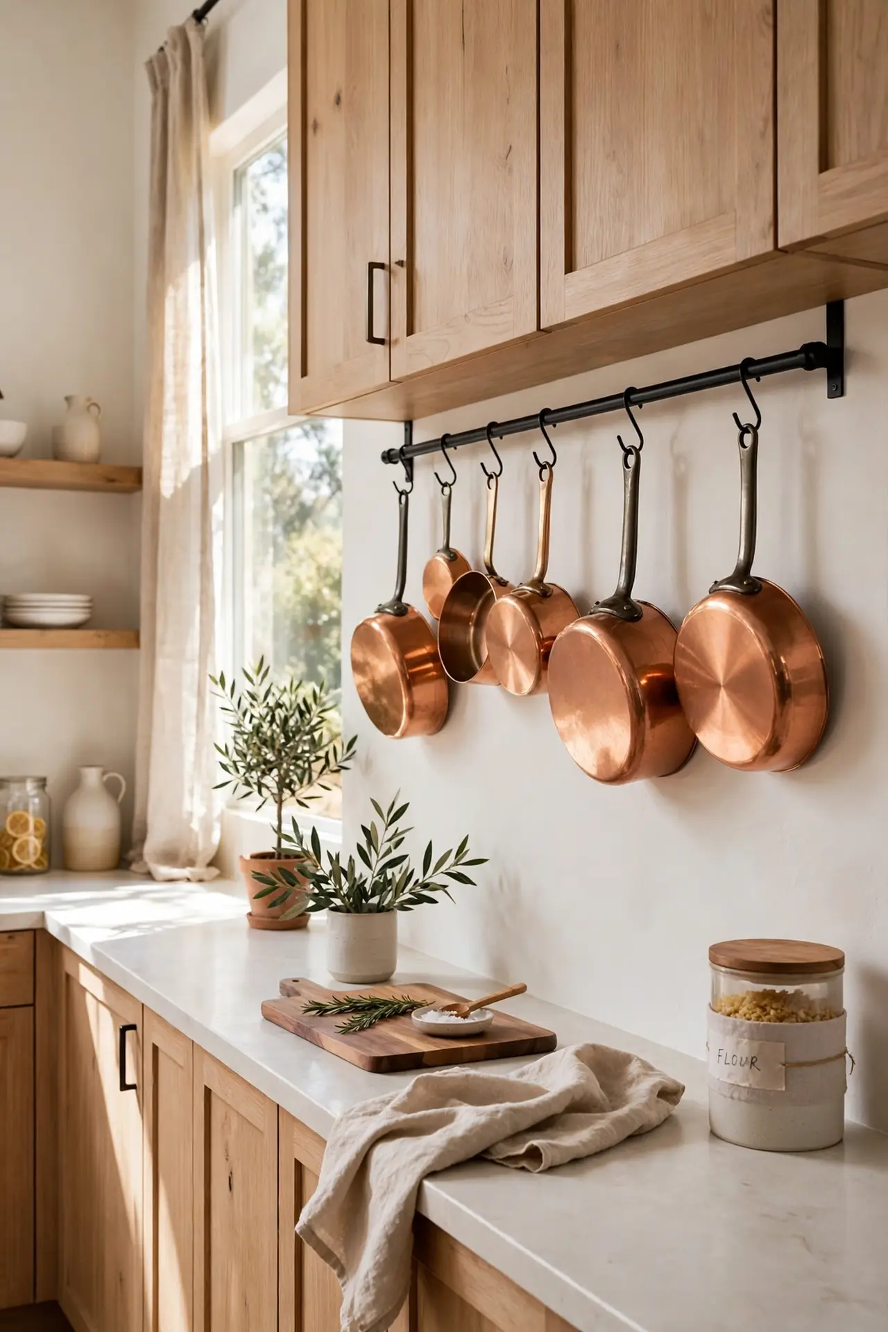 Copper Pot Display