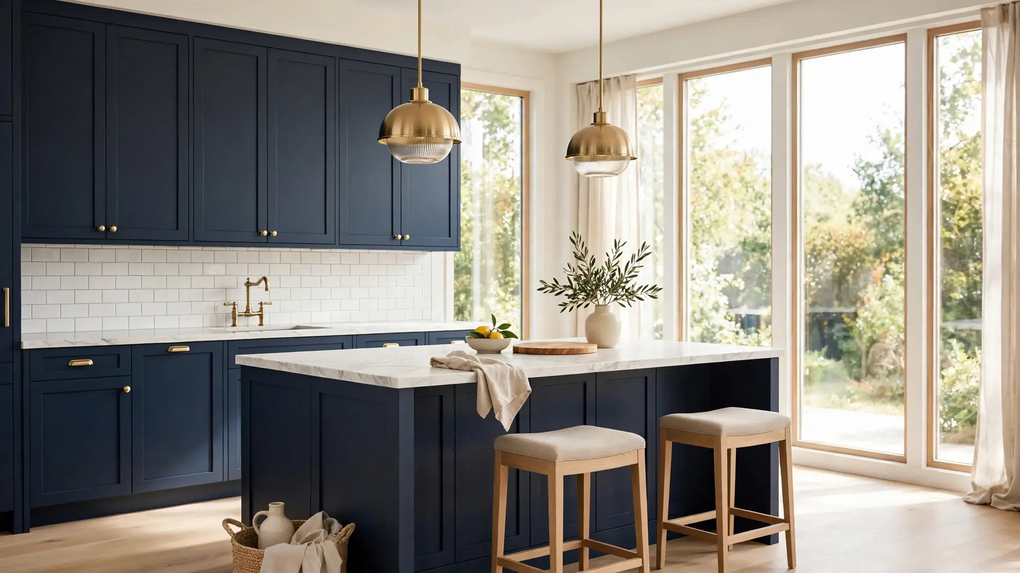 navy blue kitchen cabinet ideas