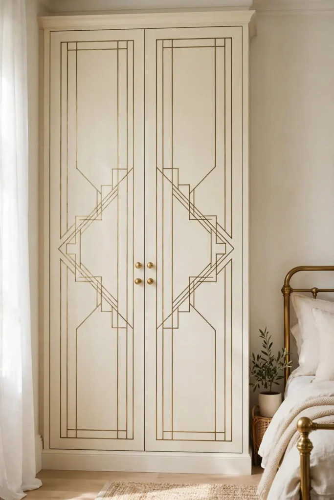 Brass Inlay Wardrobe Doors
