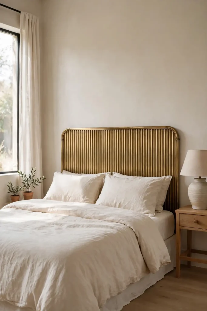 Fluted Brass Headboards