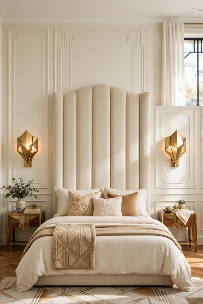 Geometric Brass Sconces