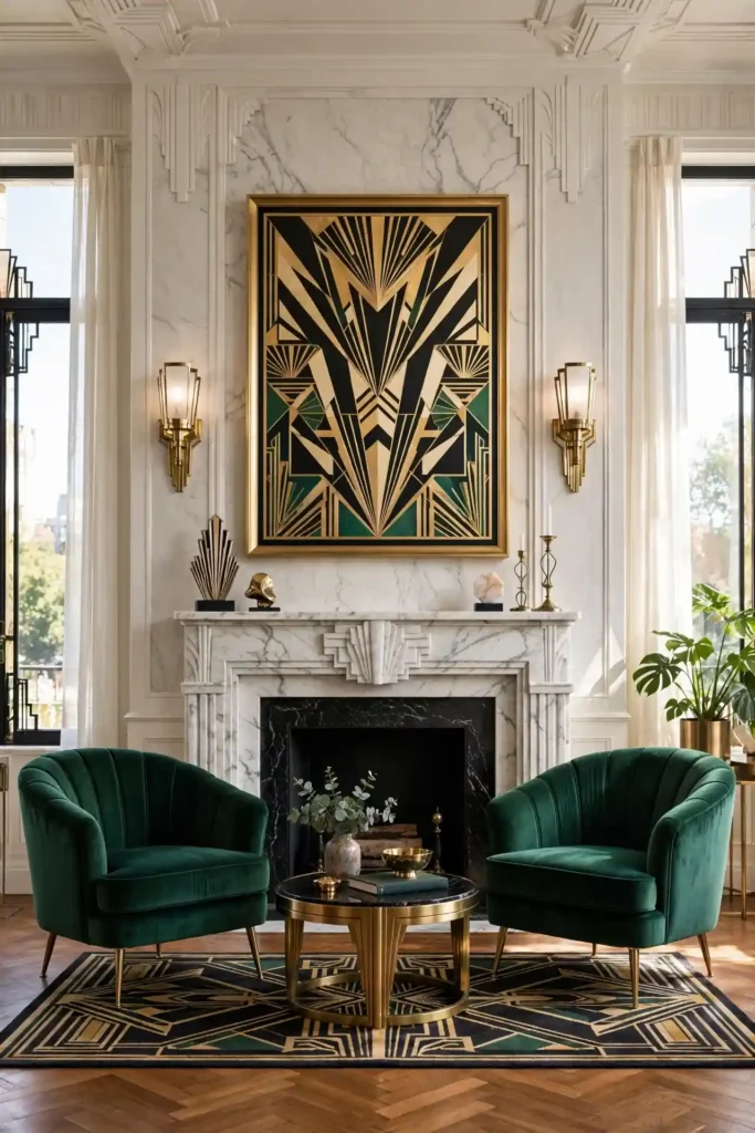 Classic neo deco living room decor ideas