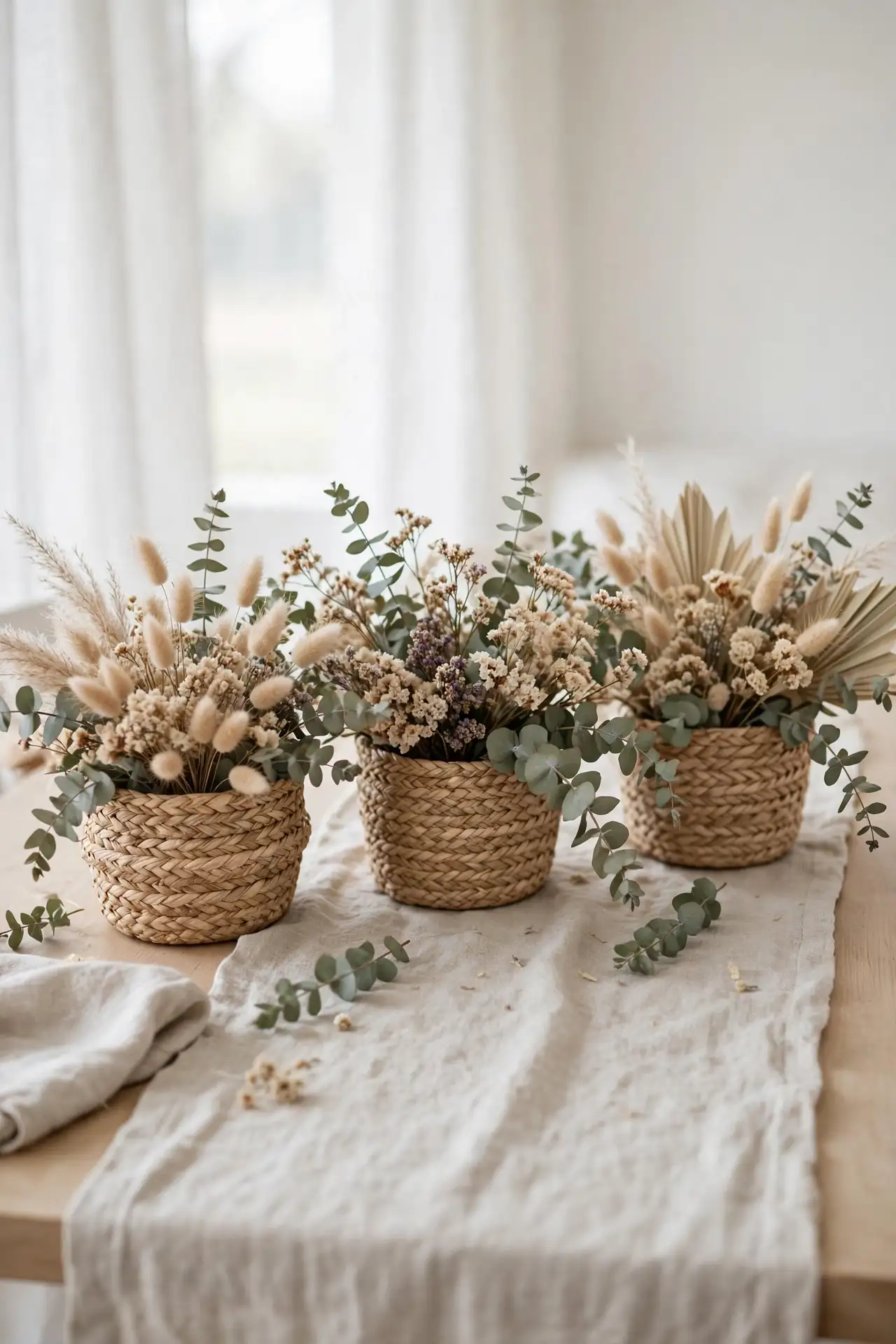 Woven Basket Centerpieces