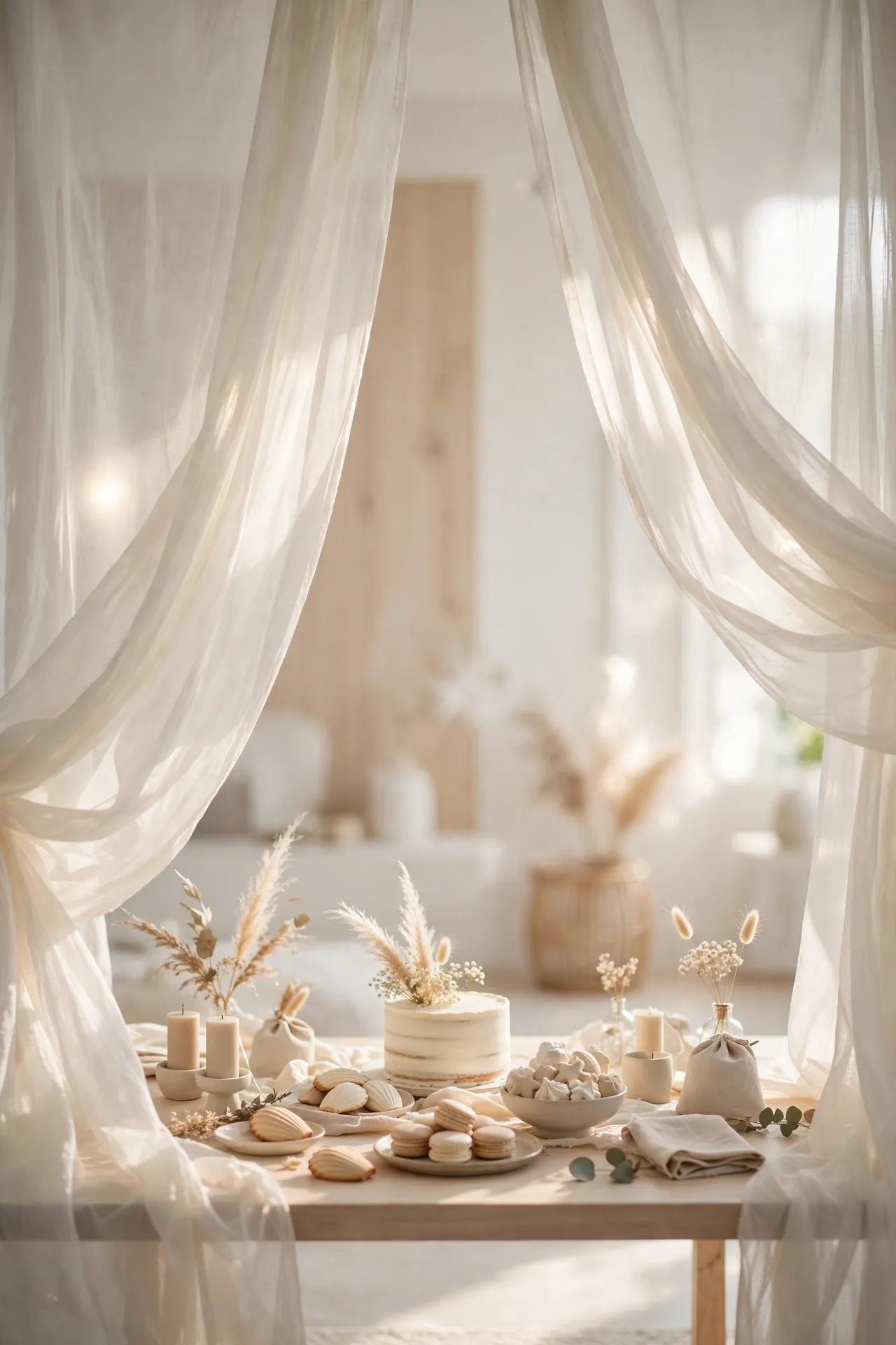 Sheer Curtain Draping