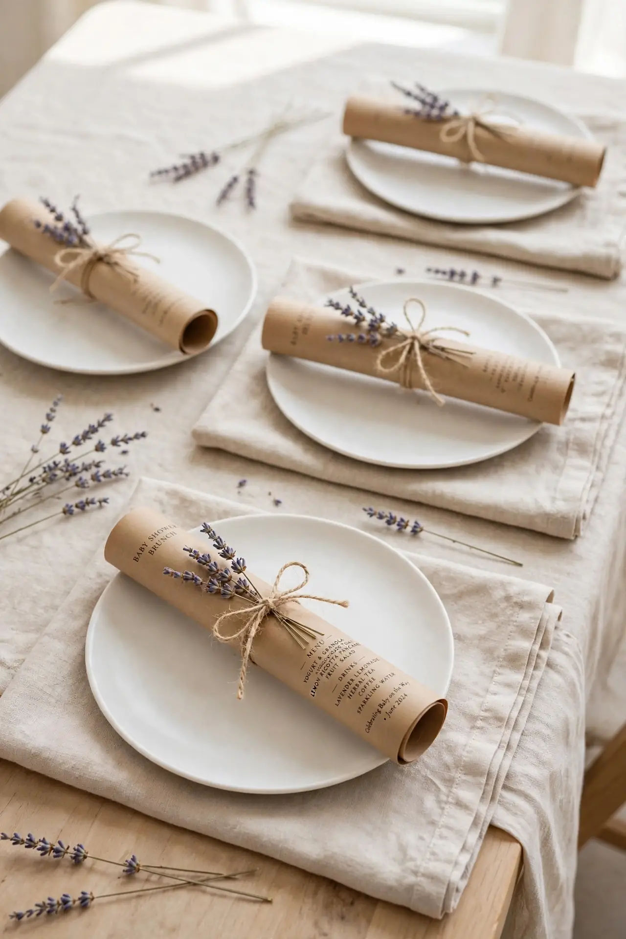 Kraft Paper Menus